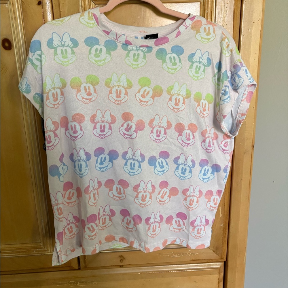 Disney Mickey & Minnie Mouse Pajama Set – Pastel Print | Size Large (12/14) - Picture 6 of 9